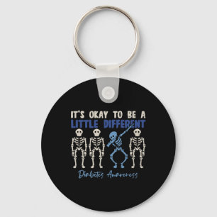 Dubbing Skeleton T1D Diabetes Awareness Warrior Cl Key Ring