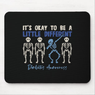 Dubbing Skeleton T1d Diabetes Awareness Warrior Cl Mouse Pad