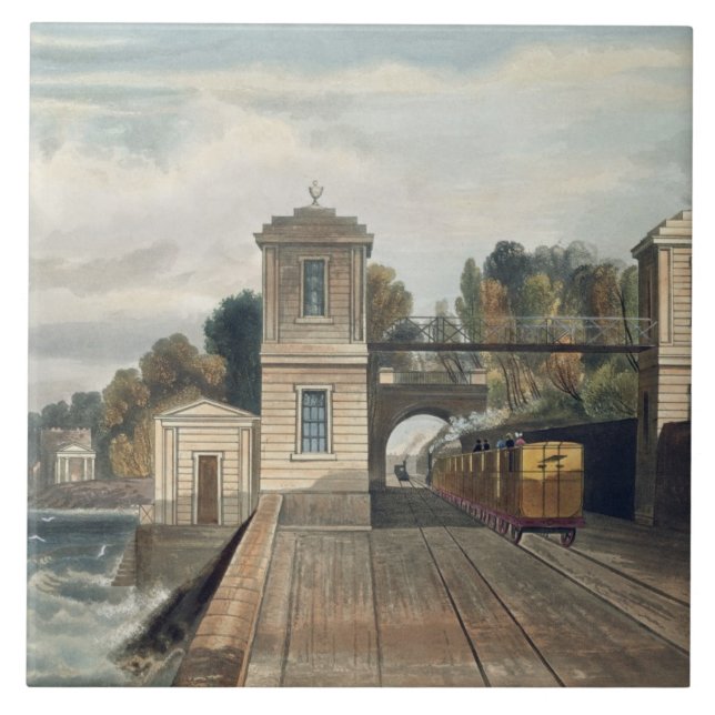 Dublin and Kingstown Railway: Granite Pavilions an Ceramic Tile (Front)