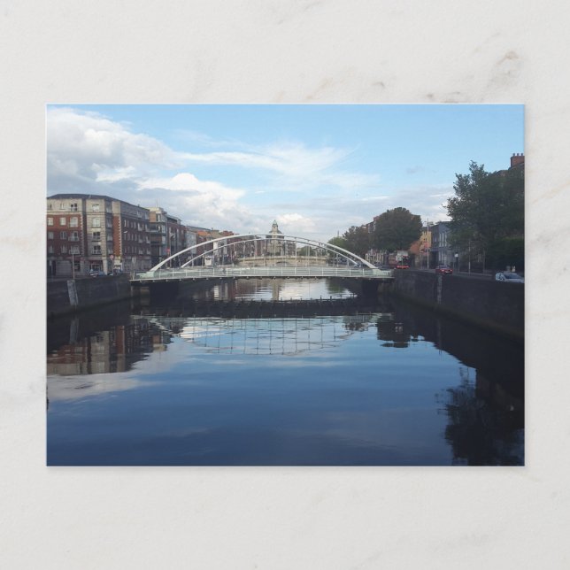 Dublin Bridge Landscape Postcard (Front)