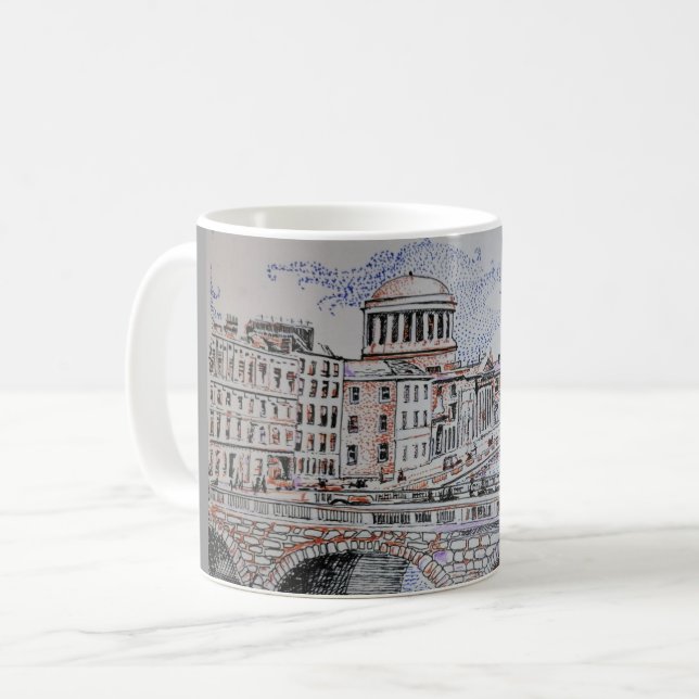 Dublin bridge mug (Front Left)