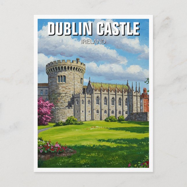 Dublin Castle Ireland Travel Postcard (Front)
