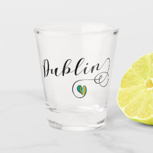 Dublin Heart Mug, Ireland Shot Glass