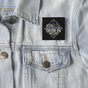 Dublin Ireland 15 Cm Square Badge