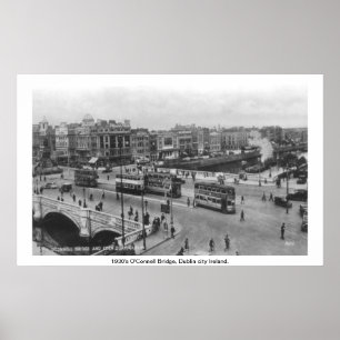 Dublin Ireland 1930's Guinness barge on Liffey Poster