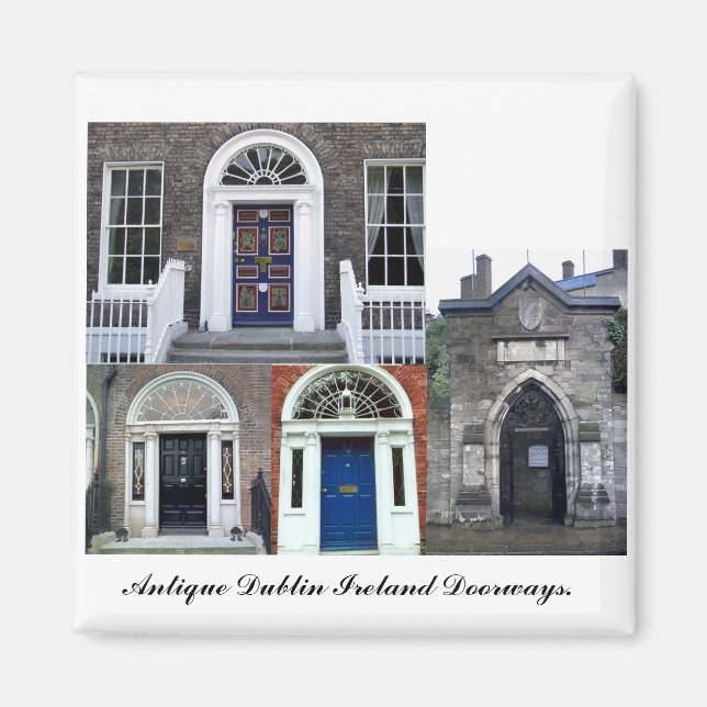 Dublin Ireland, Antique Doorways Magnet (Front)