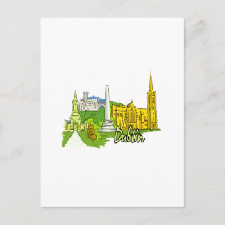 dublin ireland city graphic.png postcard