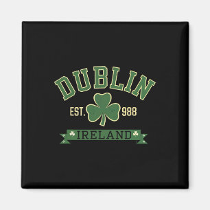 Dublin Ireland Clover Leaf Shamrock St Patricks Da Magnet