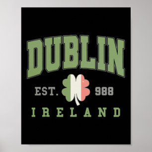 Dublin Ireland College University St. Patricks Day Poster