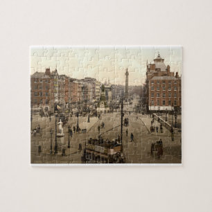 Dublin Ireland early 1900's street scene jigsaw Puzzle