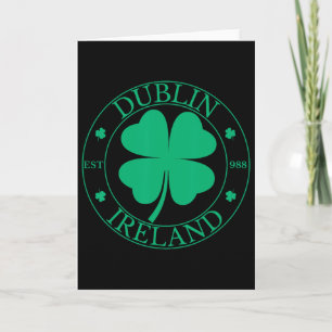 Dublin Ireland East 988 Clover Leaf Shamrock St. P Card