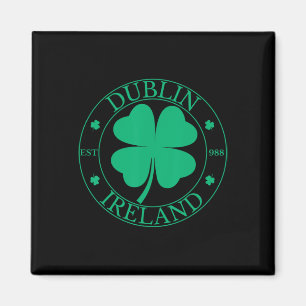 Dublin Ireland East 988 Clover Leaf Shamrock St. P Magnet