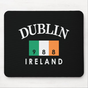 Dublin Ireland Flag Est 988 St Patricks Day  Mouse Pad