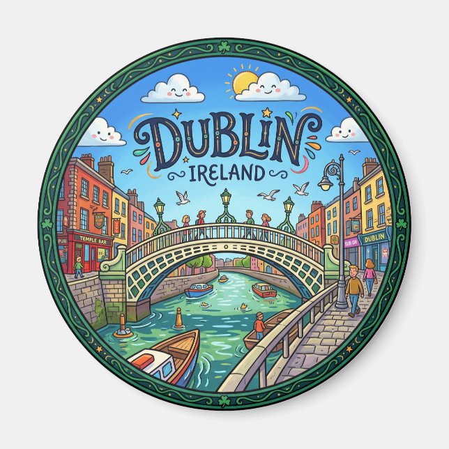 Dublin Ireland Magnet (Front)