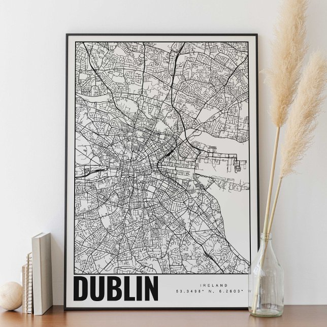 Dublin Ireland Minimalist Map Art Poster (Creator Uploaded)