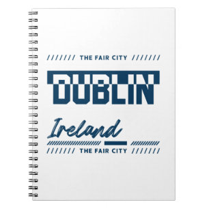Dublin Ireland Modern Typography City Design Notebook