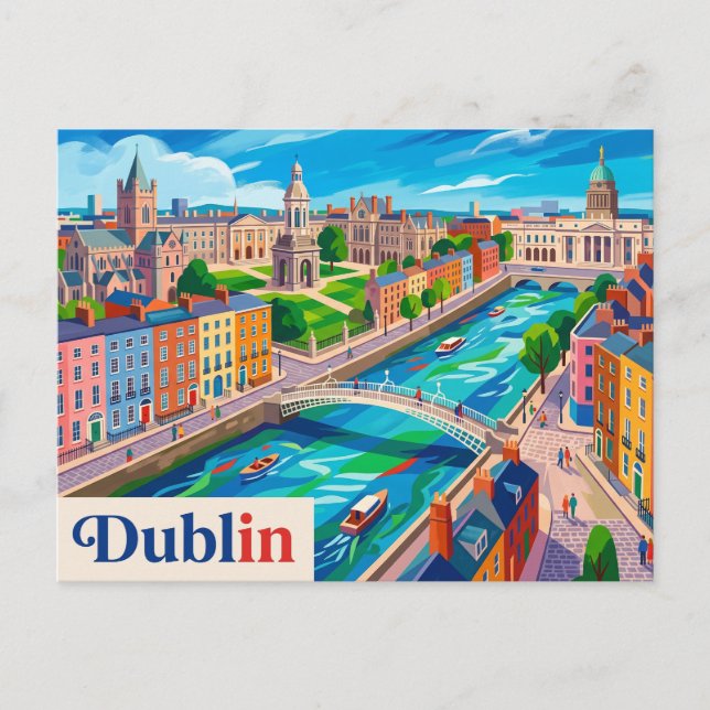Dublin Ireland Postcard (Front)