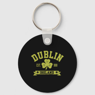 Dublin Ireland Shamrock Clover Clover Leaf Design  Key Ring