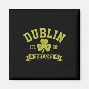 Dublin Ireland Shamrock Clover Clover Leaf Design Magnet