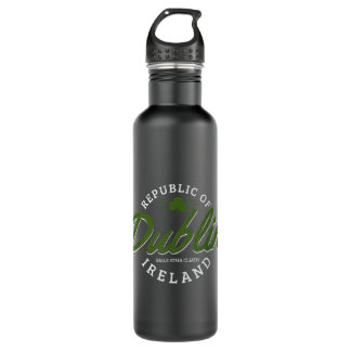 Dublin Ireland Shamrock St. Patricks Day Green Sou 710 Ml Water Bottle