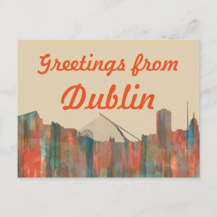 Dublin Ireland Skyline-Navaho Postcard