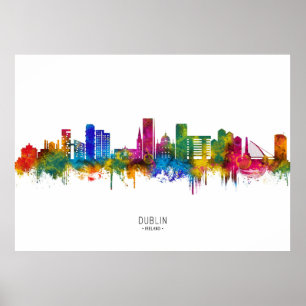 Dublin Ireland Skyline Poster