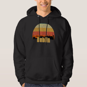 Dublin Ireland Skyline Silhouette Sunset I Love Du Hoodie