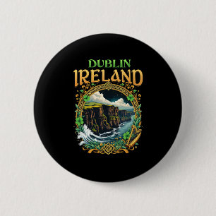 Dublin Ireland Souvenir Sea Cliffs Dublin Vacation 6 Cm Round Badge