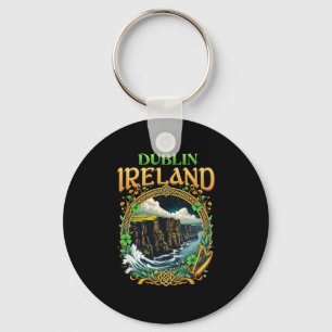 Dublin Ireland Souvenir Sea Cliffs Dublin Vacation Key Ring