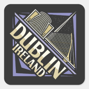 Dublin Ireland Square Sticker