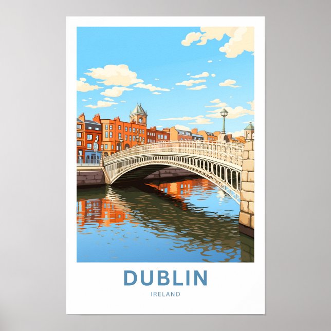 Dublin Ireland Travel Print (Front)