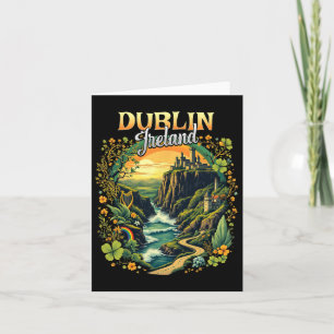 Dublin Ireland Vacation Trip Travel Irish Souvenir Card