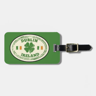 Dublin Ireland Vintage Decal Luggage Tag