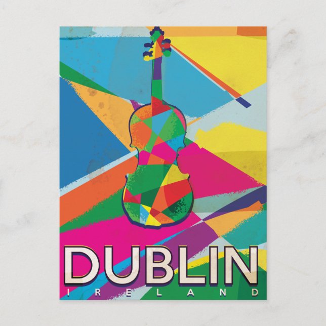 Dublin Ireland Vintage Travel poster Postcard (Front)