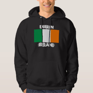 Dublin, Ireland with Irish flag Hoodie