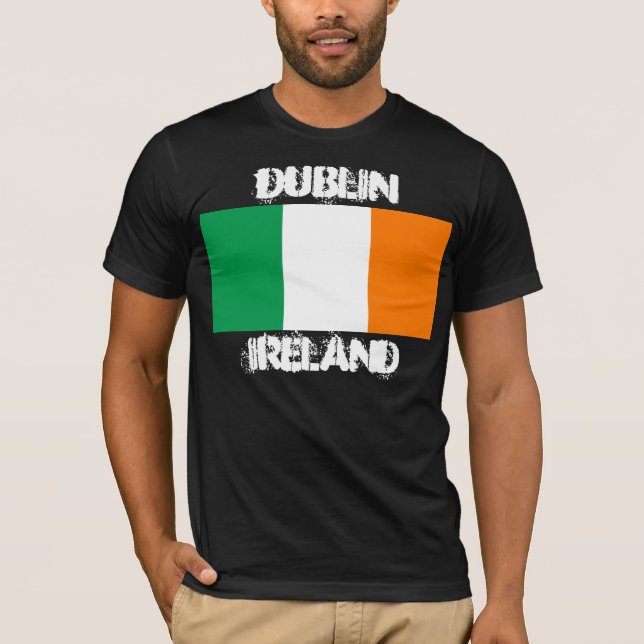 Dublin, Ireland with Irish flag T-Shirt (Front)