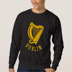 Dublin Irish Celtic Harp s Medieval s Emblem of Du Sweatshirt