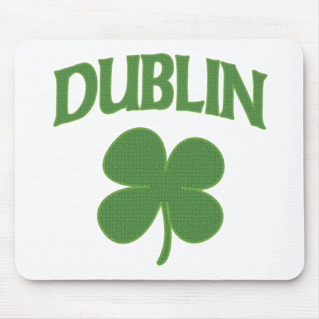 Dublin Irish Shamrock Mouse Pad (Front)