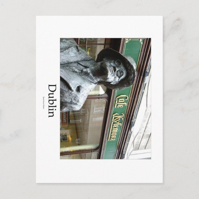 Dublin, Irlanda, Café Kylemore, James Joyce Statue Postcard (Front)