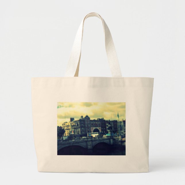 Dublin Pop Art Large Tote Bag (Front)
