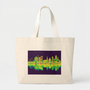 Dublin Republic of Ireland Skyline Large Tote Bag