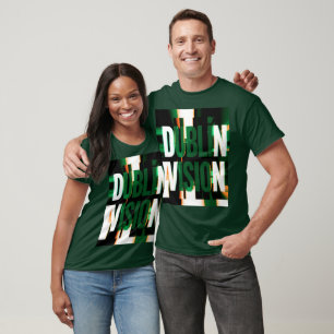 Dublin Vision Glitch St Patricks Day T-Shirt