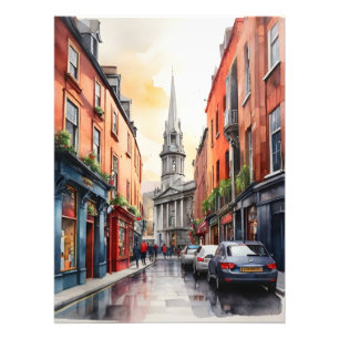 Dublin watercolor art photo print
