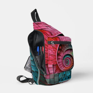 Dubman Designs: Fibonacci Mosaic Spiral Sling Bag