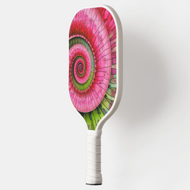 Dubman Game Designs: Fibonacci Flux Spiral  Pickleball Paddle (Left)