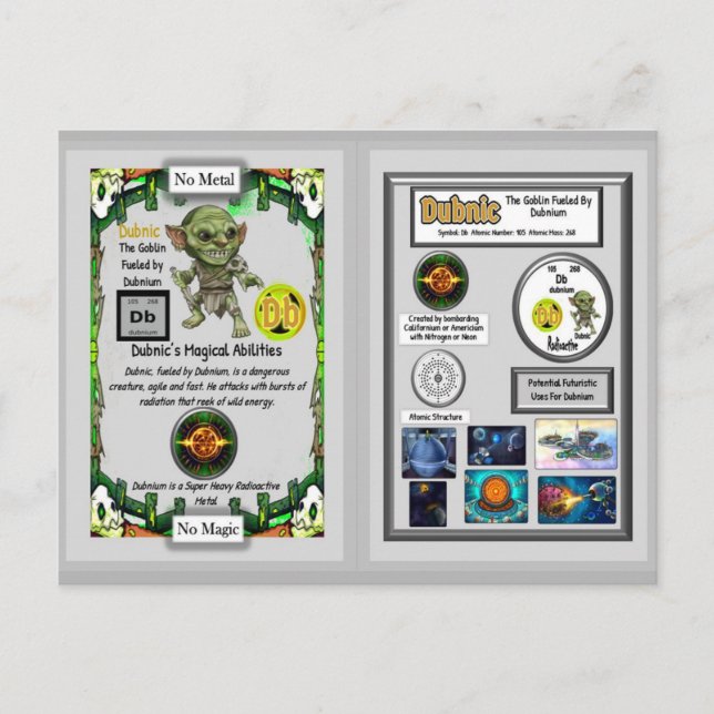 Dubnic Presents Dubnium Trading Card (Front)