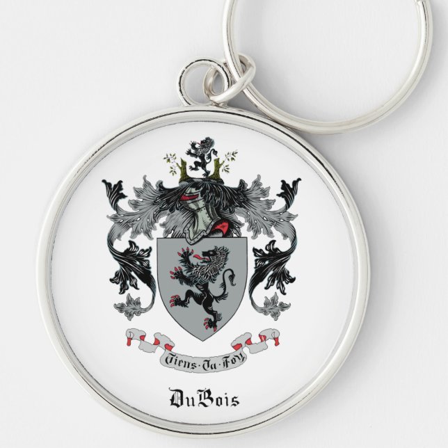 DuBois Family Crest Button Keychain (Front)
