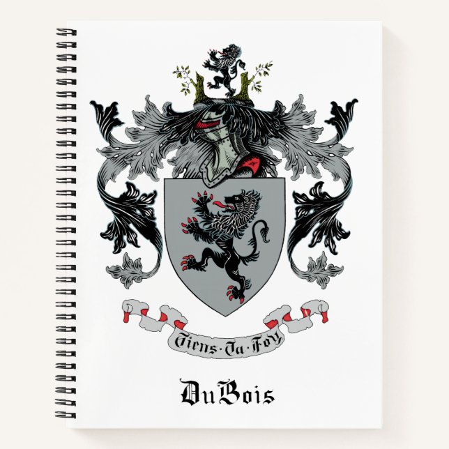 DuBois Family Crest Spiral Notebooks (Front)