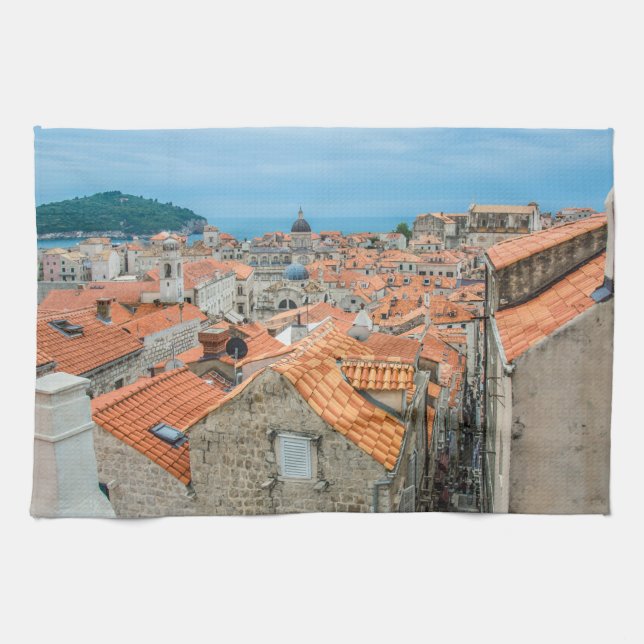 Dubrovnik city center tea towel (Horizontal)