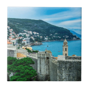 Dubrovnik city wall ceramic tile